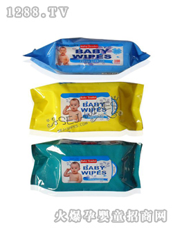 舒爾潔嬰兒濕巾黃色包裝
