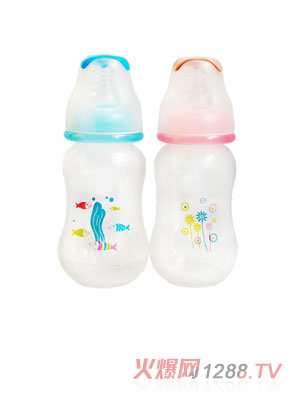 親恩7安標(biāo)口徑弧形PP奶瓶