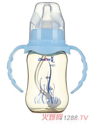 皇嬰PPSU標(biāo)口圓弧自動(dòng)奶瓶120m藍(lán)色