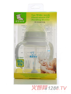 優(yōu)貝牛牛寬口徑自動PP奶瓶