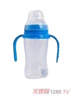 晶玉寶貝240ml寬口徑雙柄PP自動奶瓶