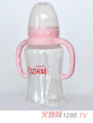 艾貝利PP標(biāo)準(zhǔn)口徑210ml帶柄奶瓶