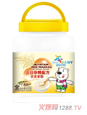 環(huán)球寶貝五谷雜糧配方營養(yǎng)米粉850克