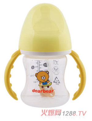 親親貝貝PP功學寬口自動奶瓶140ml+握把