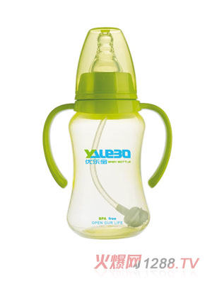 優(yōu)樂寶PP抗菌標(biāo)準(zhǔn)口徑有柄自動(dòng)奶瓶210ML(M)