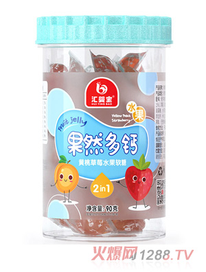 匯嬰寶果然多鈣黃桃草莓水果軟糖