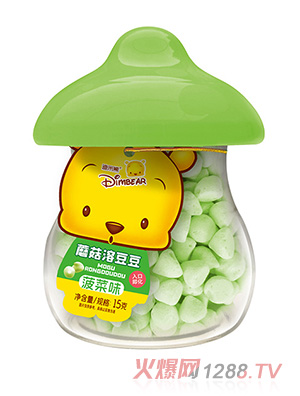 迪米熊蘑菇溶豆豆-菠菜味雨傘罐