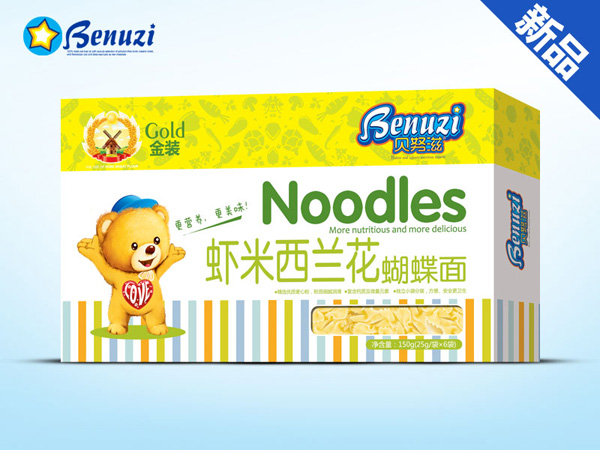 貝努滋蝦米西蘭花面條盒裝