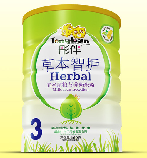 彤伴五谷雜糧草本智護奶米粉鐵聽裝3段