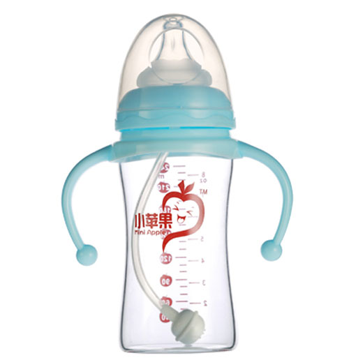 小蘋(píng)果晶鉆玻璃奶瓶240ml
