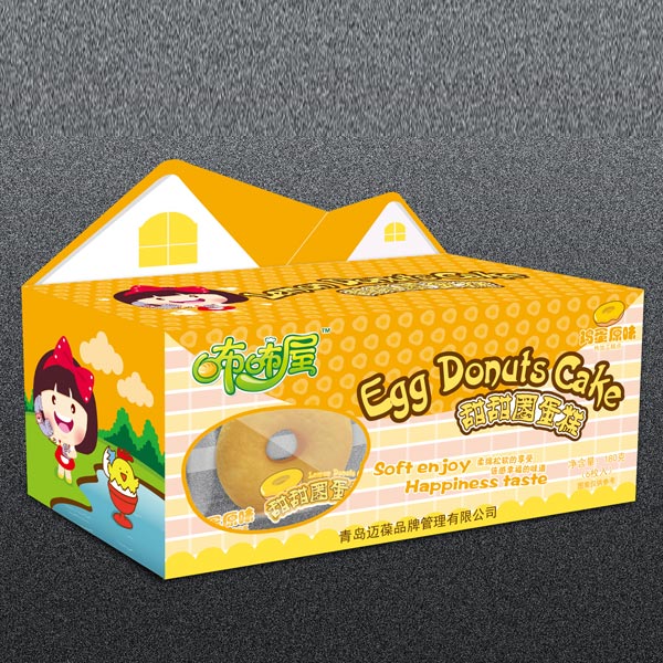 咘咘屋雞蛋原味甜甜圈蛋糕盒裝