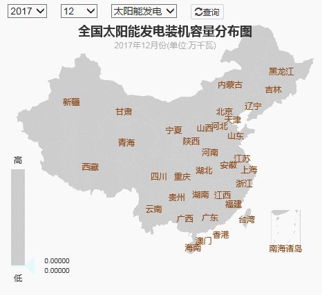 2017年全國(guó)電力發(fā)電，電力裝機(jī)版圖