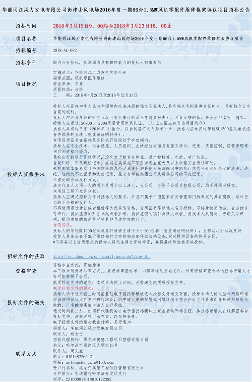 共計四個！華能最新優(yōu)質風電相關項目招標匯總！