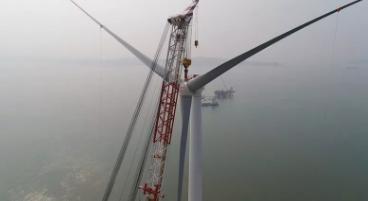 重磅！全球風輪直徑最大抗臺風型風電機組成功吊裝！