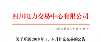 四川2018年5、6月補充交易7月5日展開（附時間安排）